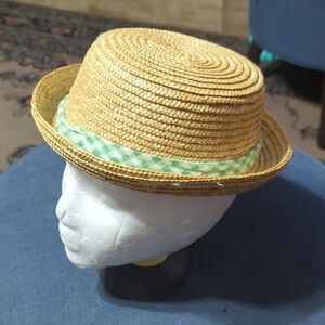 Vintage Classic Structured Straw‎ Hat, EUC, Size Medium